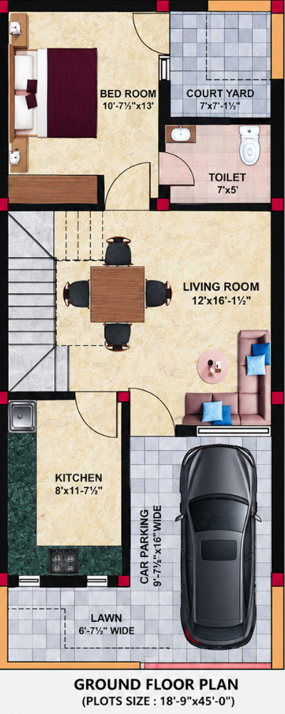 Kairavi Orchid-Ground floor plan